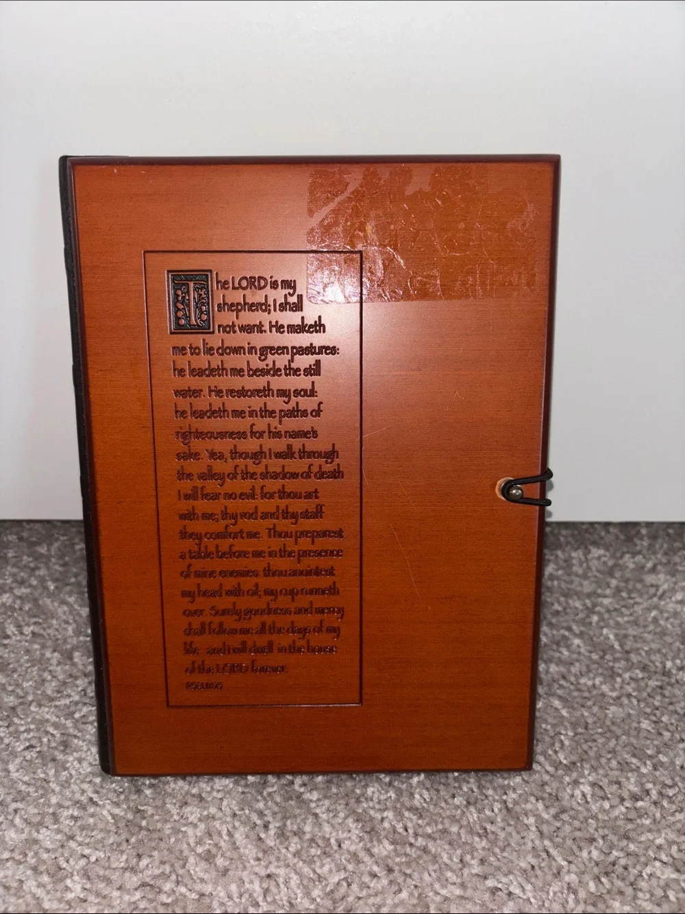 Engraved Wooden Bible Verse Journal - Warm Chestnut